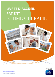 livret d`accueil en chimiothérapie