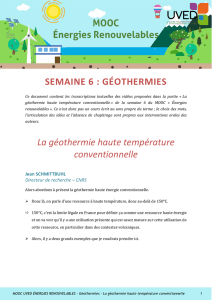 La géothermie haute température conventionnelle