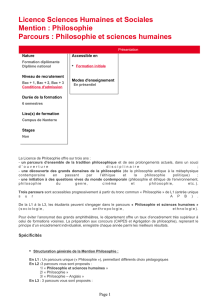 Université - Licence Sciences Humaines et SocialesMention