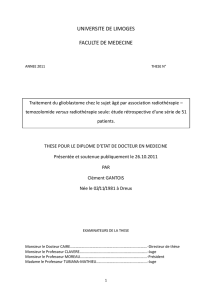 Traitement du glioblastome chez le sujet âgé par association