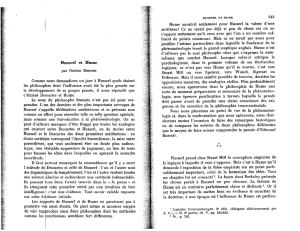 Page 1 Husserl et Hume par Gaston BERGER Comme nous