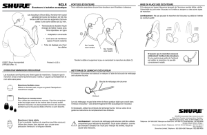 Shure SCL5 Earphones User Guide (French)