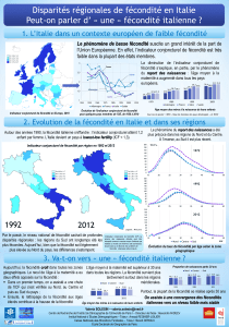 Disparités régionales de fécondité en Italie