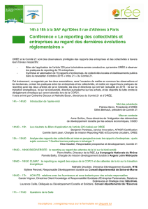 Conférence « Le reporting des collectivités et