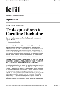 article complet - Caroline Duchaine