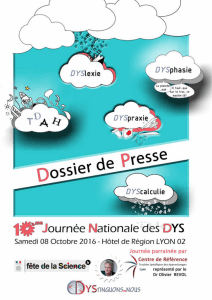 DOSSIER DE PRESSE – JND 16 - Journée nationale des dys Rhône