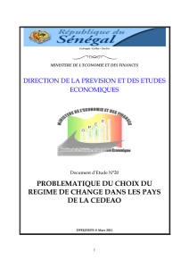 problematique du choix du regime de change dans les pays