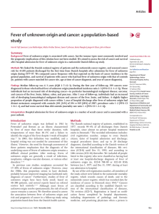 Fever of unknown origin and cancer: a population