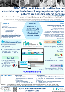 outil interactif de détection des prescriptions - PIM