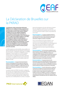 La Déclaration de Bruxelles sur la PKRAD