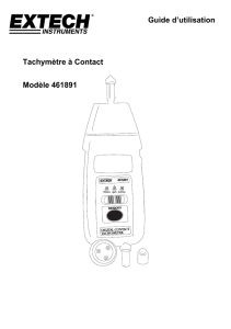 Guide d`utilisation Tachymètre à Contact Modèle 461891