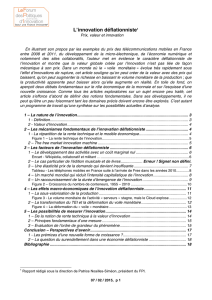 L`innovation déflationniste - Forum Européen des Politiques d