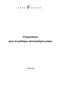 Propositions pour la politique aéronautique suisse
