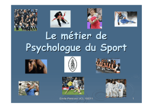 Le métier de Psychologue du Sport UCL 150311