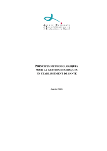 Principes méthodologiques pour la gestion des risques