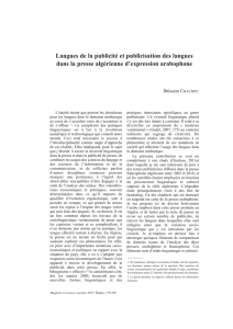 Langues de la publicité et publicisation des langues dans la presse