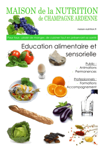 Education alimentaire et sensorielle