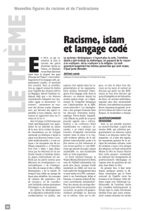 Racisme, islam et langage codé