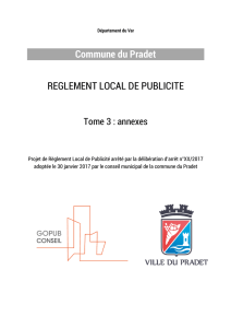 Commune du Pradet REGLEMENT LOCAL DE PUBLICITE