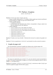 TP2 Python : Graphes