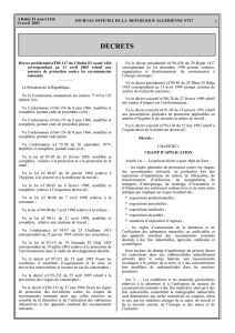 Décret n°05-117 du 11 Avril 2005 Rayonnement.