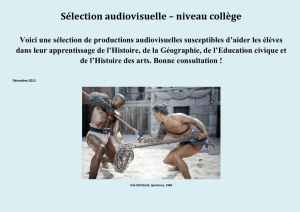 Sélection audiovisuelle – niveau collège
