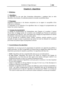 Cours Algo S1 - Université de M`sila