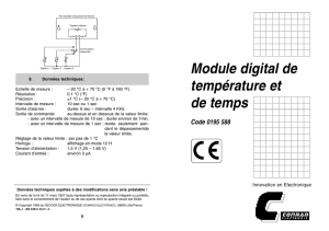 Module digital de température et de temps