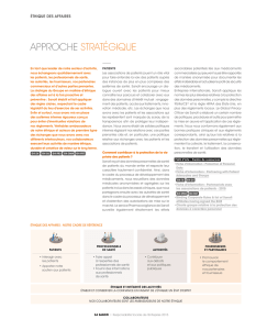 rapport rse 2015 - approche stratégique