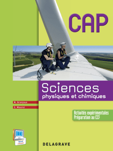 Sciences physiques et chimiques CAP