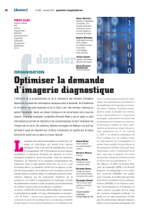 Optimiser la demande d`imagerie diagnostique