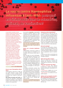 Le vaccin contre Haemophilus influenzae b (anti