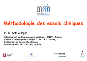 Méthodologie Essais cliniques