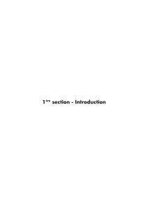 1ère section - Introduction