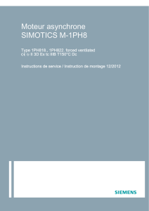SIMOTICS-M 1PH8 à ventilation forcée et refroidissement par eau