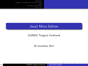 Java2 Micro Edition - Site web de GUINKO Tonguim Ferdinand