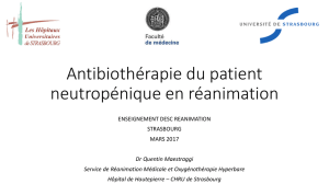 Antibiothérapie du patient neutropénique