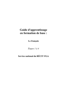 Guide d`apprentissage en formation de base