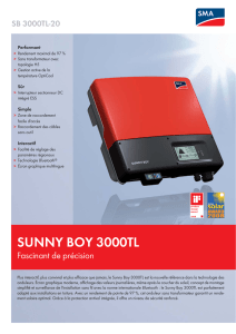 SUNNY BOY 3000TL-20 - Fascinant de précision