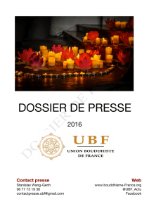 dossier de presse - Union Bouddhiste de France