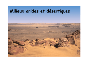 Milieux arides et désertiques