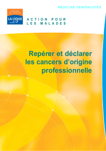 Repérer et déclarer les cancers d`origine