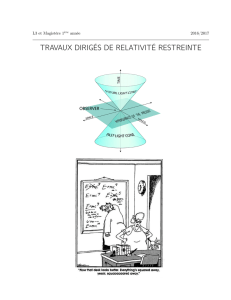 travaux dirigés de relativité restreinte