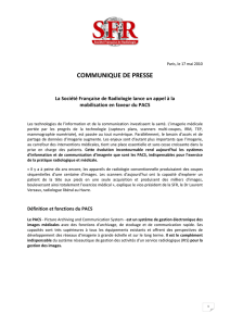 communique de presse - Société Française de Radiologie