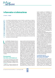 Inflammation et athérosclérose