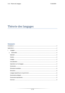 Théorie des langages