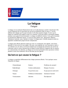 Fatigue - American Cancer Society