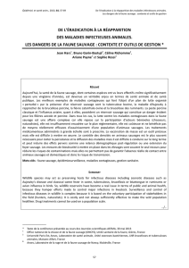 de l`éradication à la réapparition des maladies infectieuses