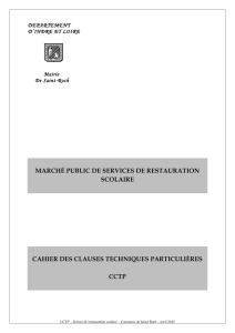 Cahier des Clauses Techniques Particulières - Saint