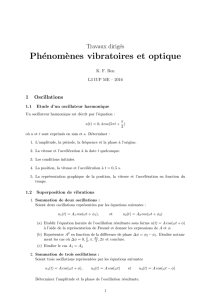 Phénom`enes vibratoires et optique